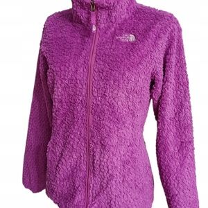 The North Face n's Vibrant Purple Teddy Jacket L Girl